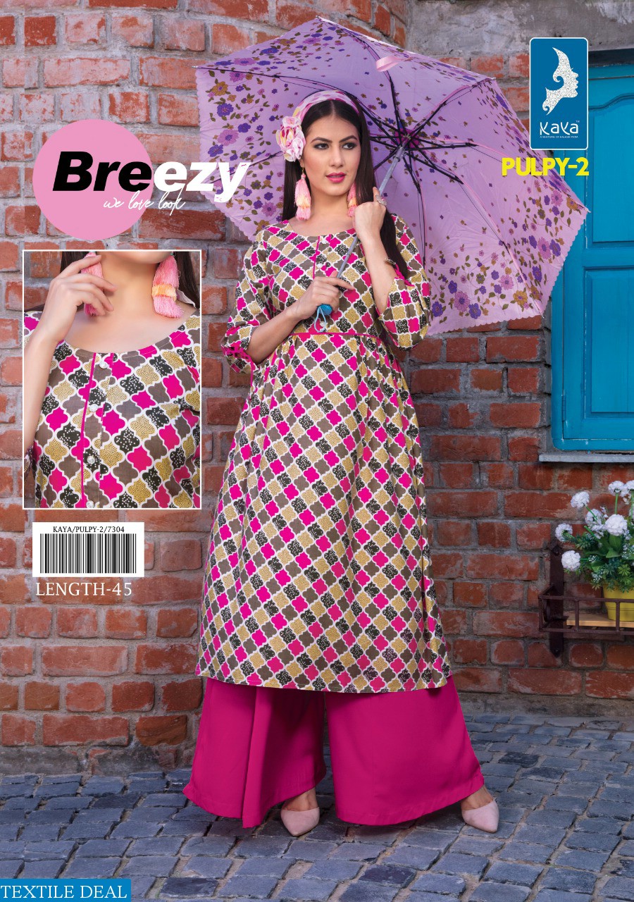 Kaya Pulpy vol-2 Wholesaler Ready Made Long Tops