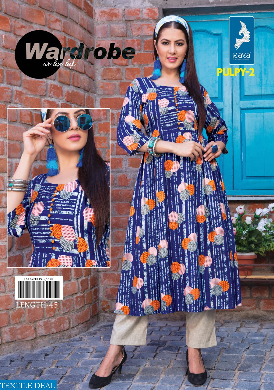 Kaya Pulpy vol-2 Wholesaler Ready Made Long Tops