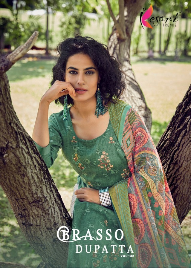 Kesari Brasso Dupatta Vol-2 Wholesale Ethnic Salwar Kameez