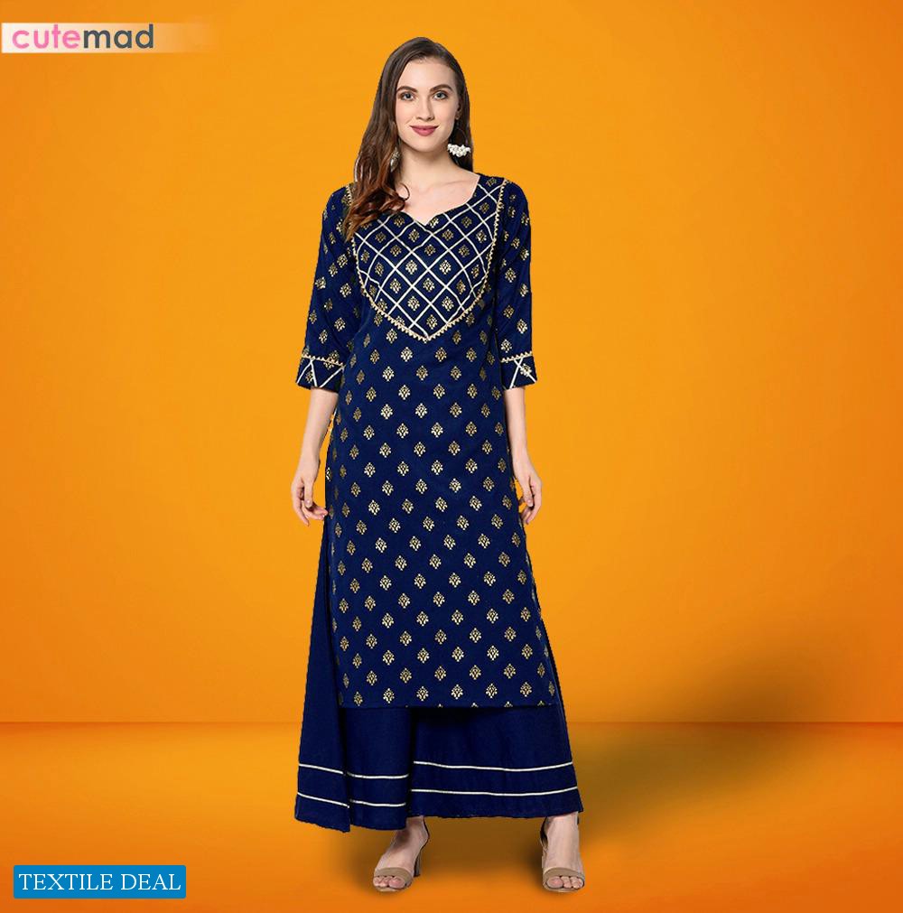 Kesari Exports Cutemade Vol-4 Wholesale Designer Kurti With Plazzo