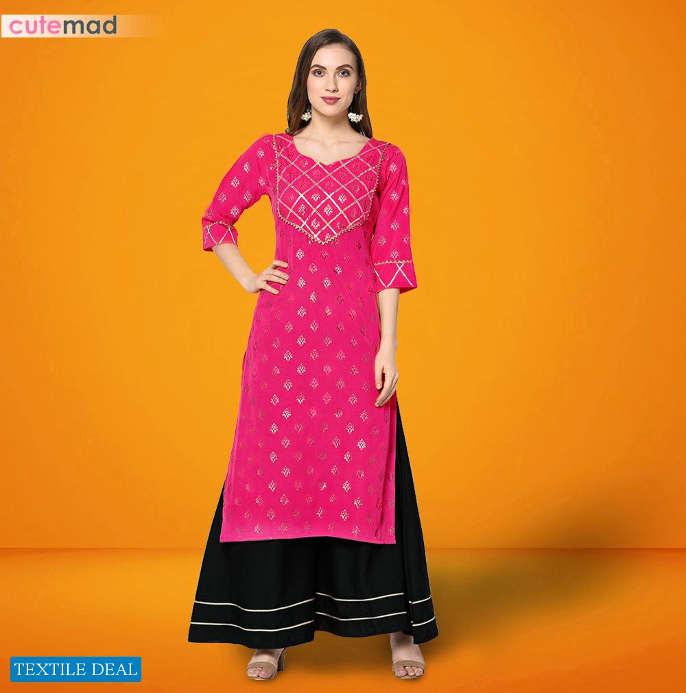 Kesari Exports Cutemade Vol-4 Wholesale Designer Kurti With Plazzo