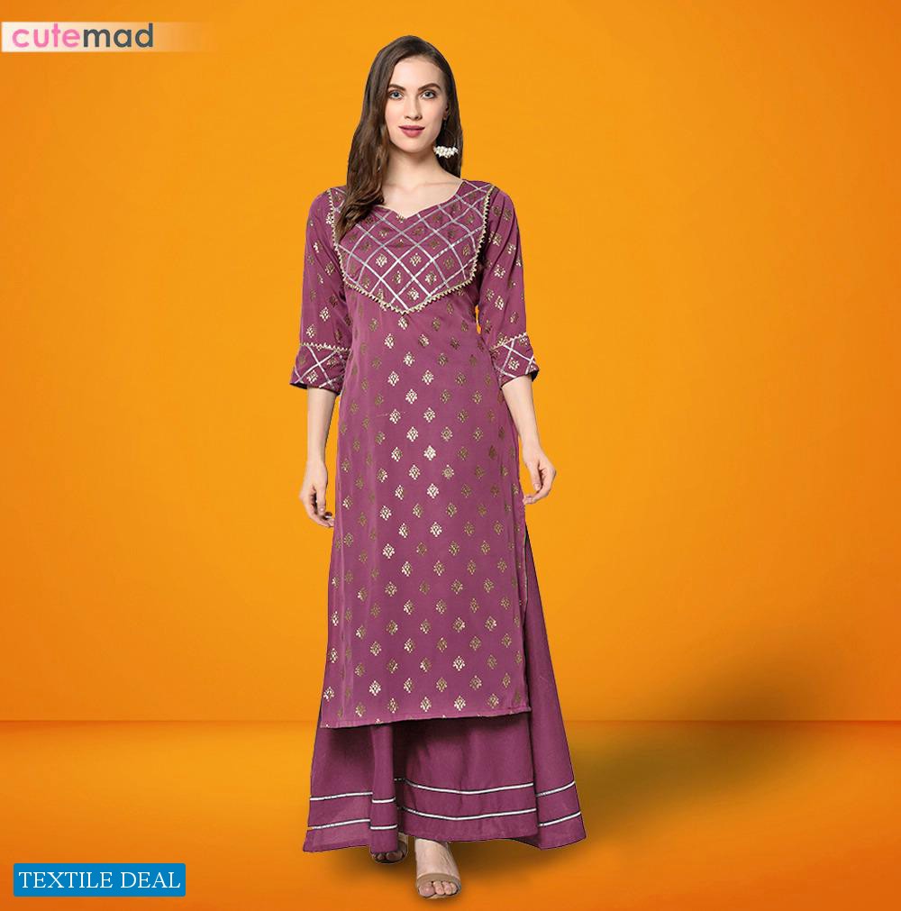 Kesari Exports Cutemade Vol-4 Wholesale Designer Kurti With Plazzo