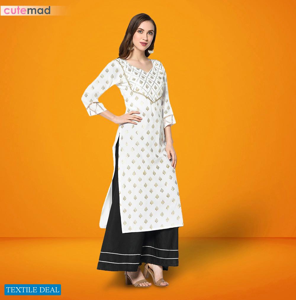 Kesari Exports Cutemade Vol-4 Wholesale Designer Kurti With Plazzo