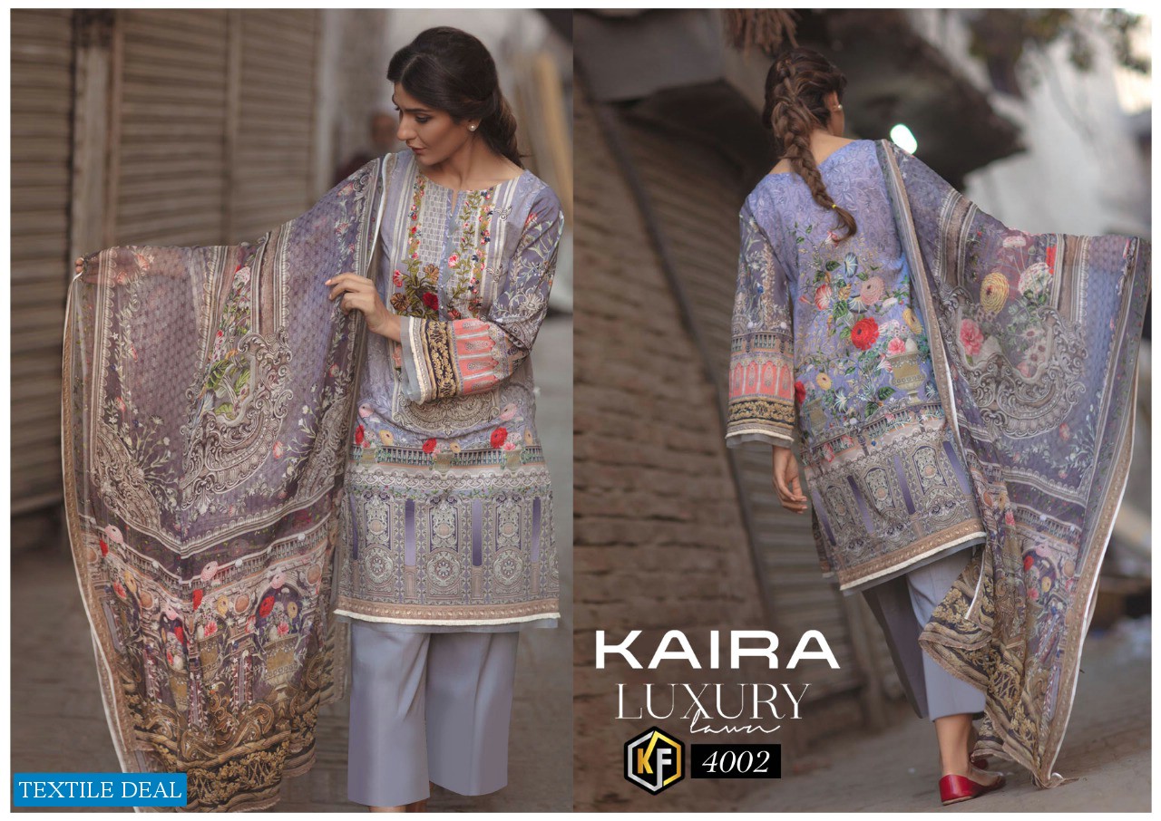 Keval Fab Kaira Luxury Lawn Vol-4 Wholesale Lawn Dress Material