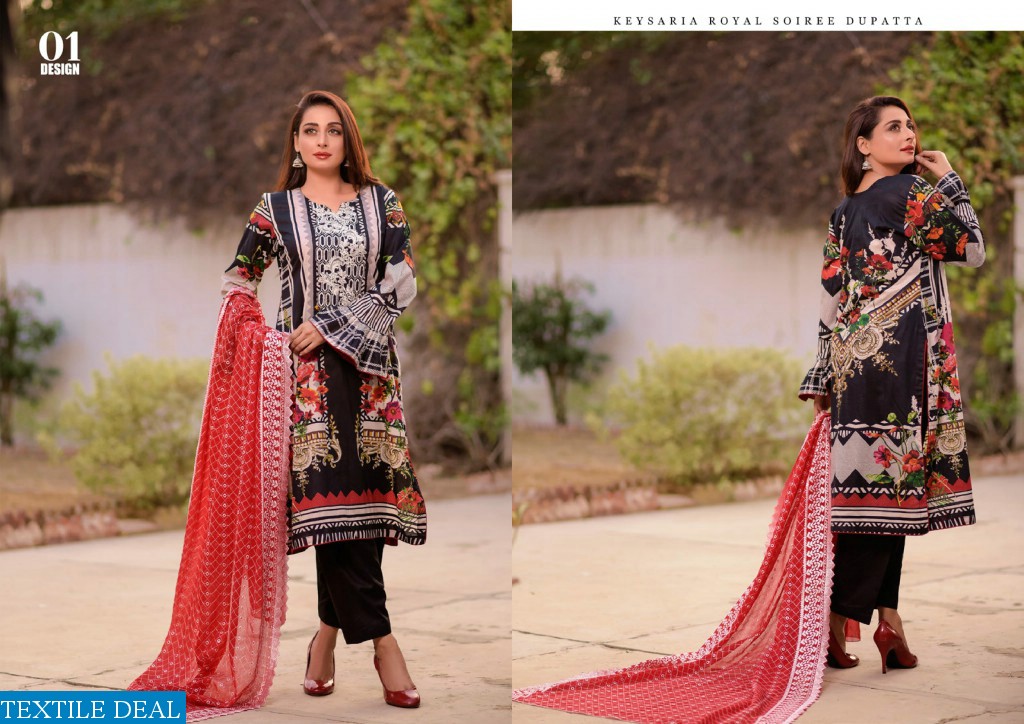 Keysaria Embroidered Collection With Soiree Dupatta branded Pakistani Dresses
