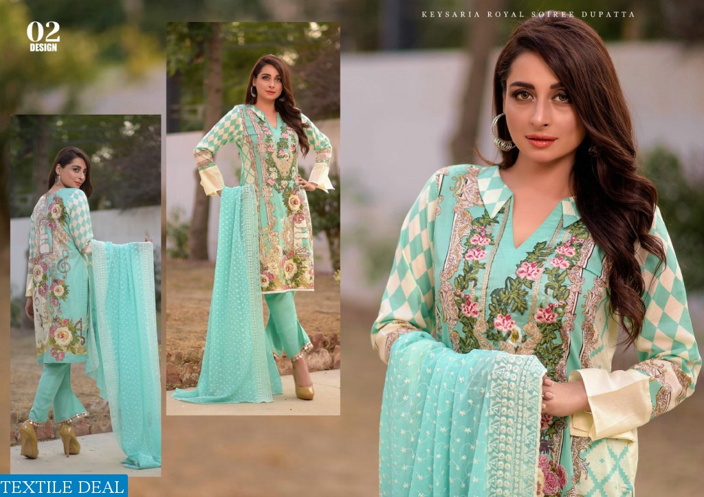 Keysaria Embroidered Collection With Soiree Dupatta branded Pakistani Dresses