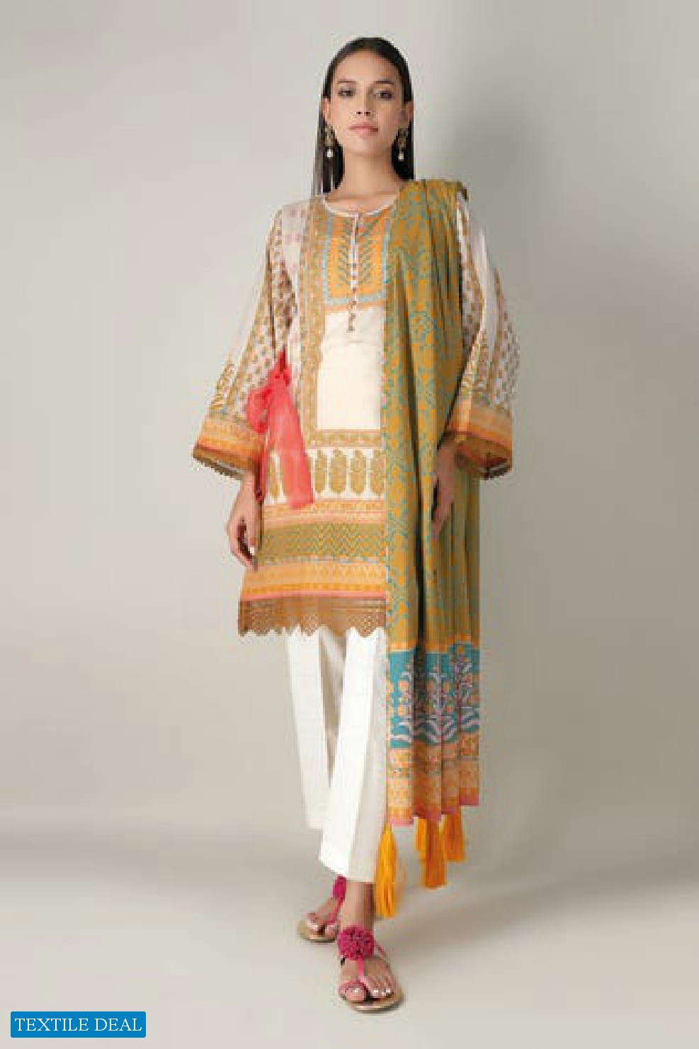 Khaadi 2021 Wholesale Lawn Shirt And Lawn Dupatta Collection