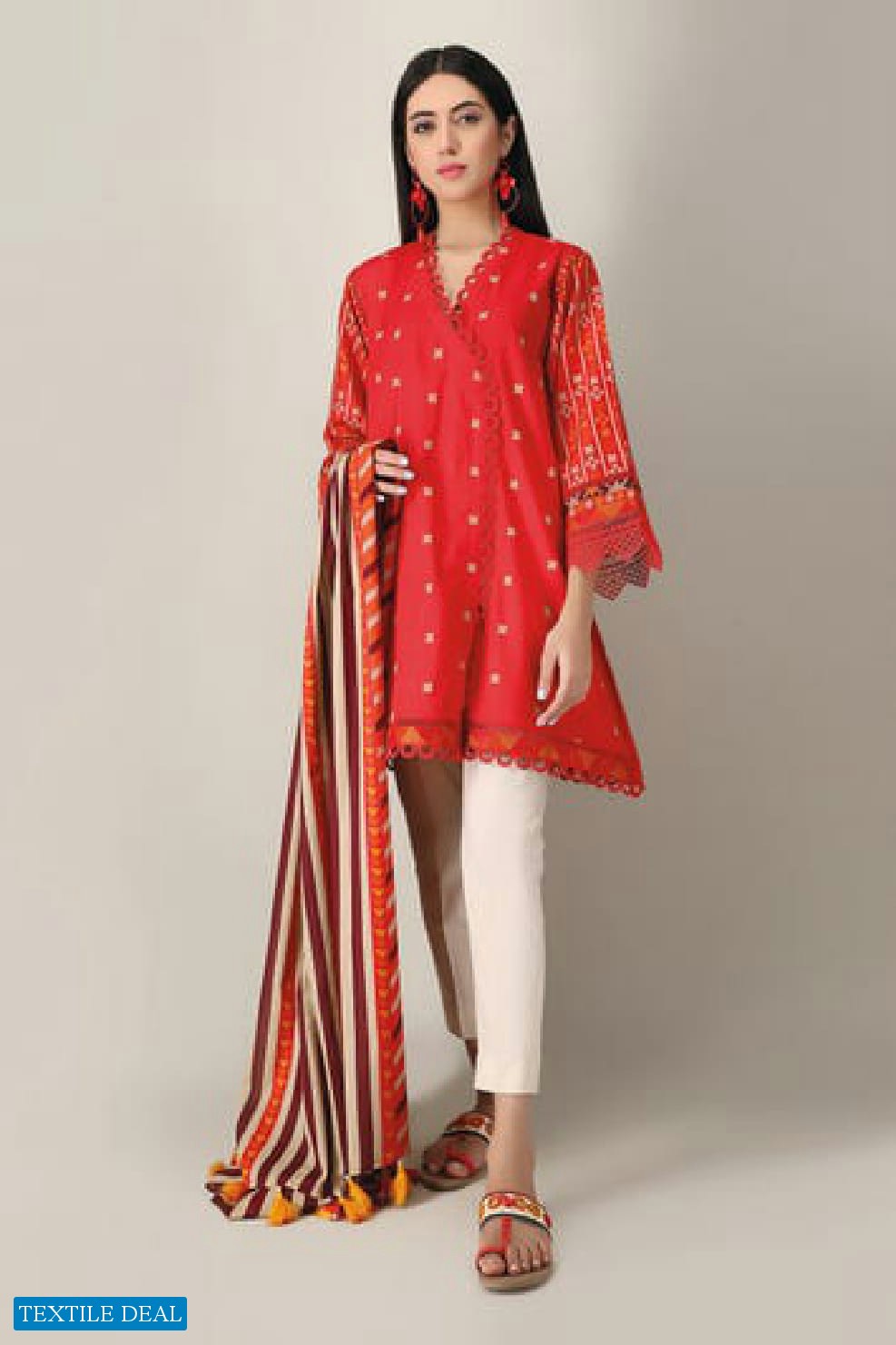 Khaadi 2021 Wholesale Lawn Shirt And Lawn Dupatta Collection
