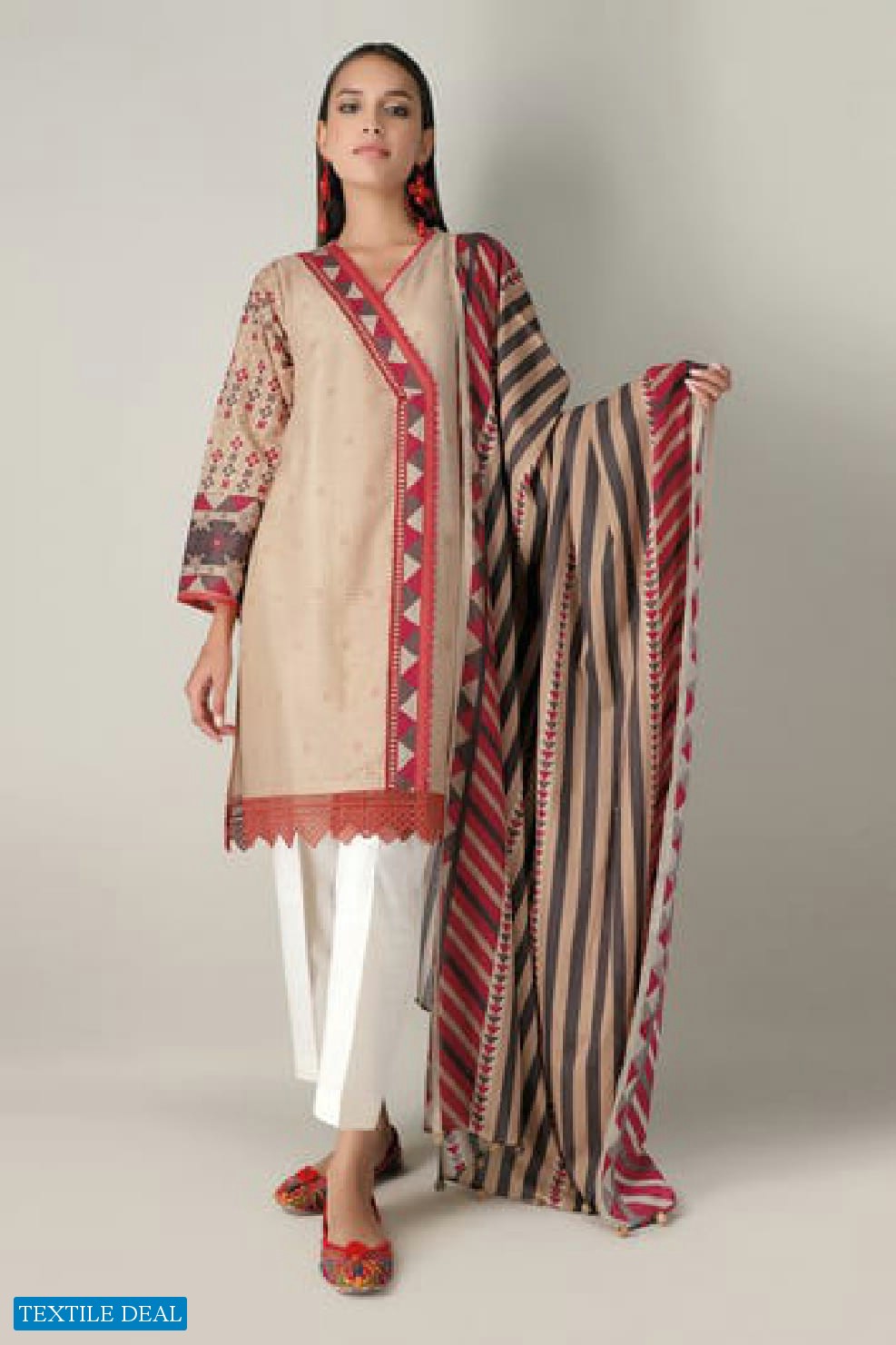 Khaadi 2021 Wholesale Lawn Shirt And Lawn Dupatta Collection