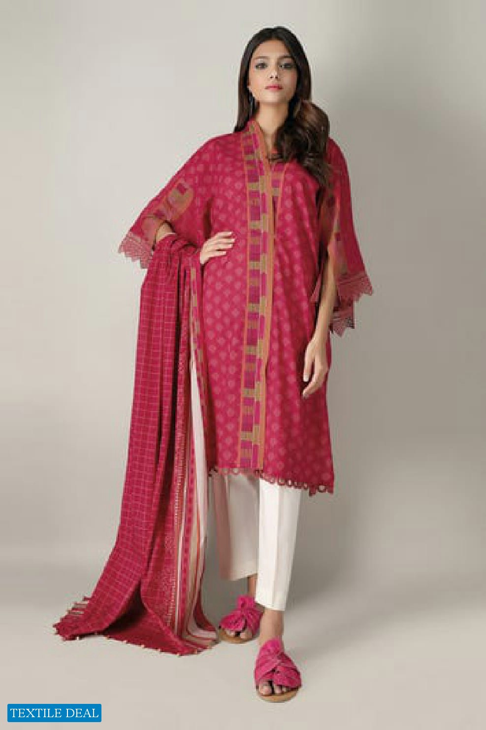 Khaadi 2021 Wholesale Lawn Shirt And Lawn Dupatta Collection