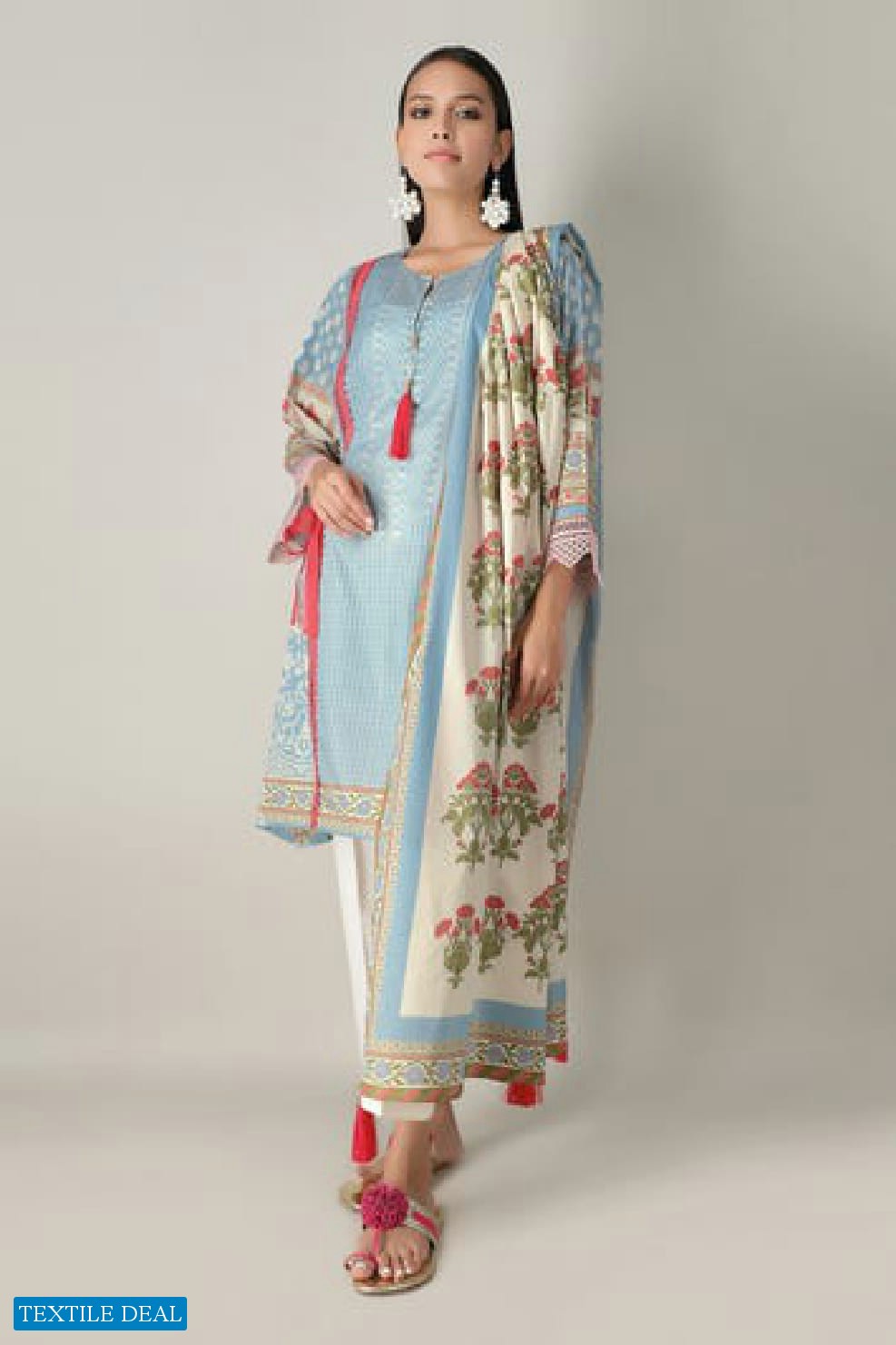 Khaadi 2021 Wholesale Lawn Shirt And Lawn Dupatta Collection