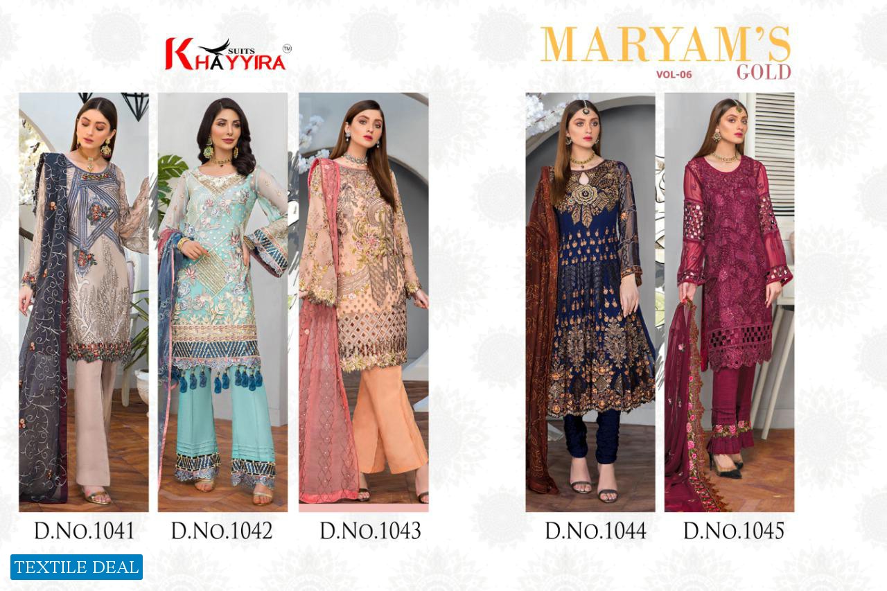 Khayyira Maryams Gold Vol-6 Wholesale Pakistani Dress