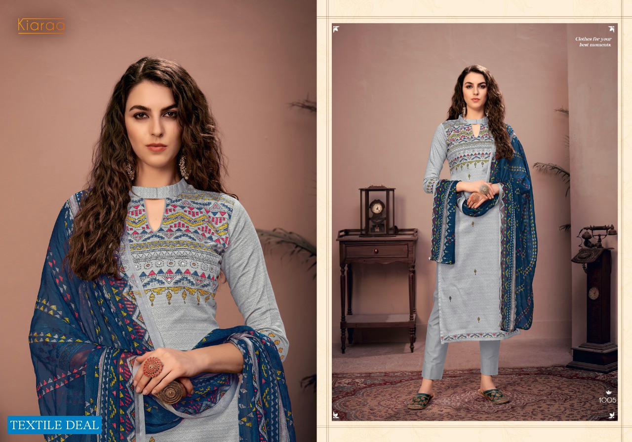 Kiaraa Azraa Wholesale Shopping Pure Cotton Satin Dress Material