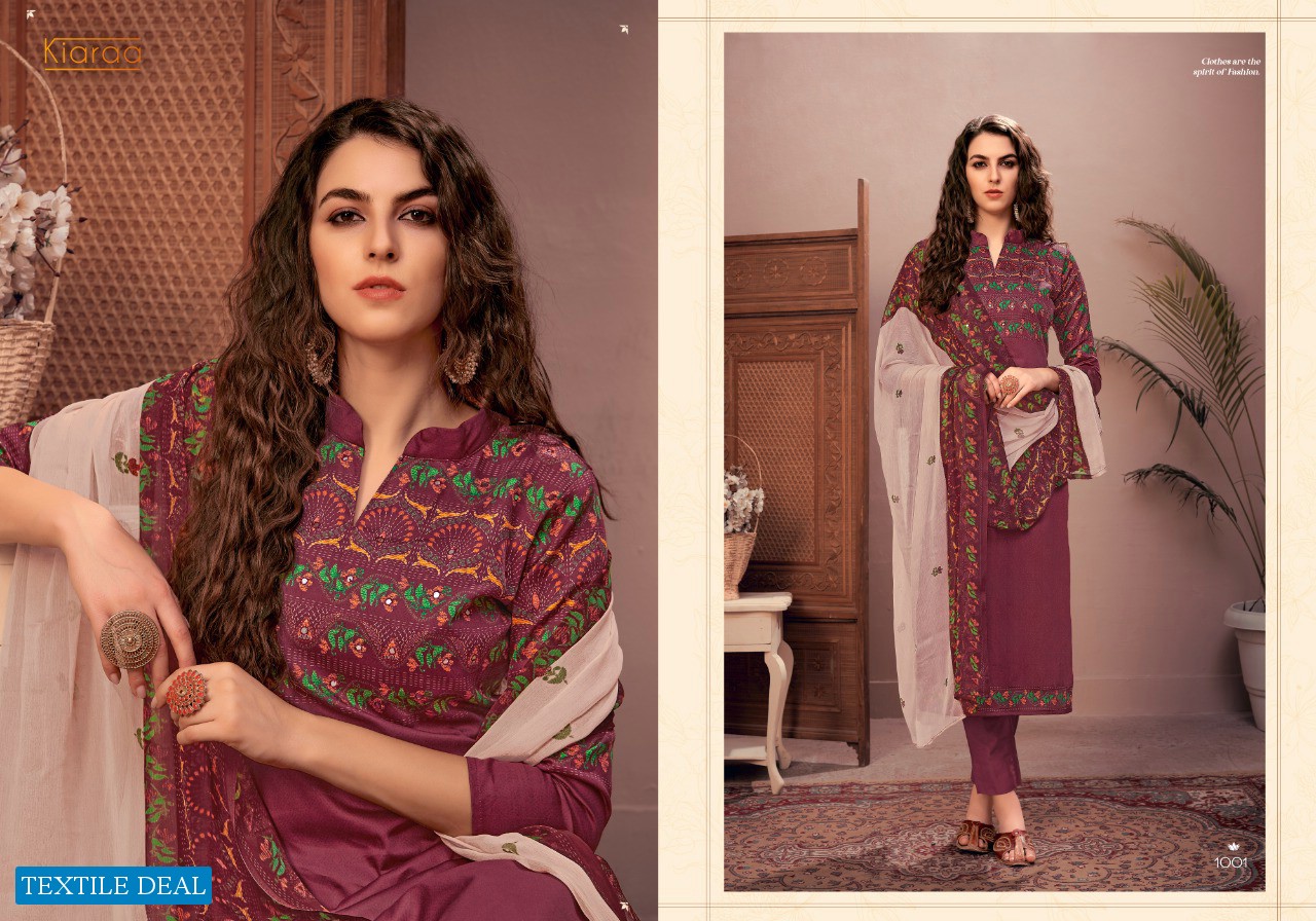 Kiaraa Azraa Wholesale Shopping Pure Cotton Satin Dress Material