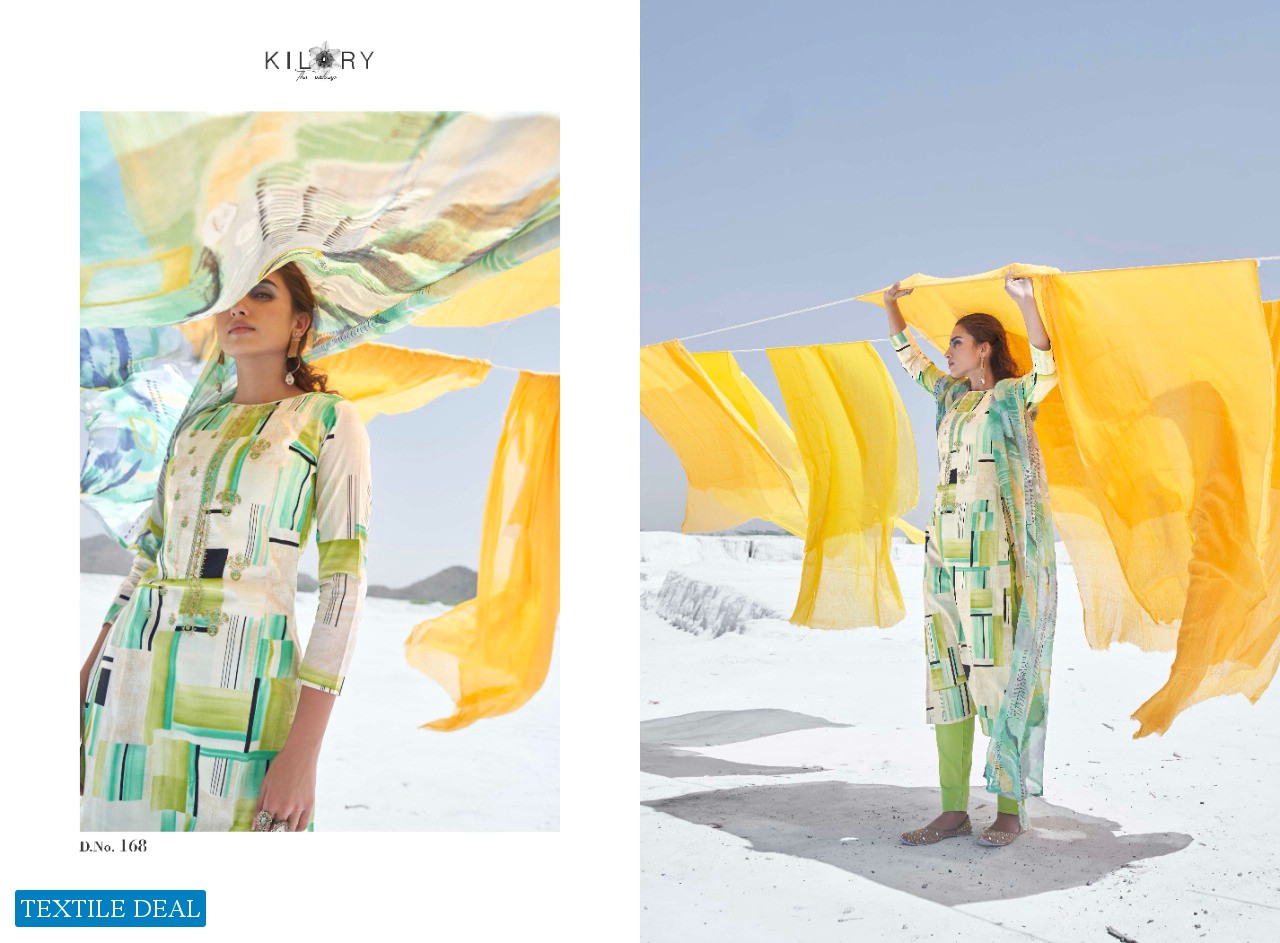 Kilory Ensemble Wholesale Pure Cambric Fabrics Embroidery Work Dress