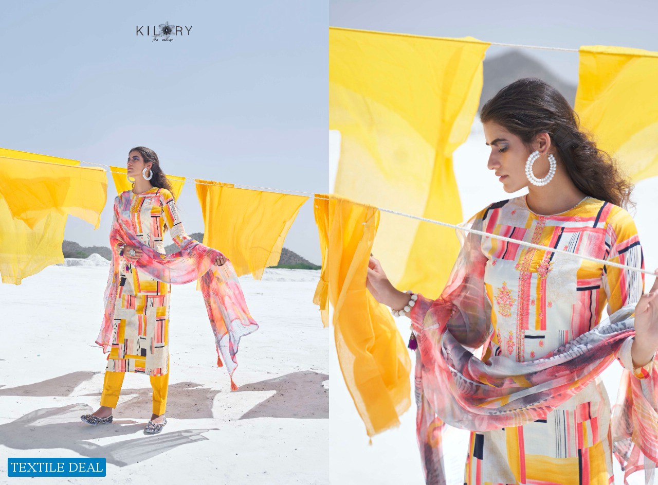 Kilory Ensemble Wholesale Pure Cambric Fabrics Embroidery Work Dress