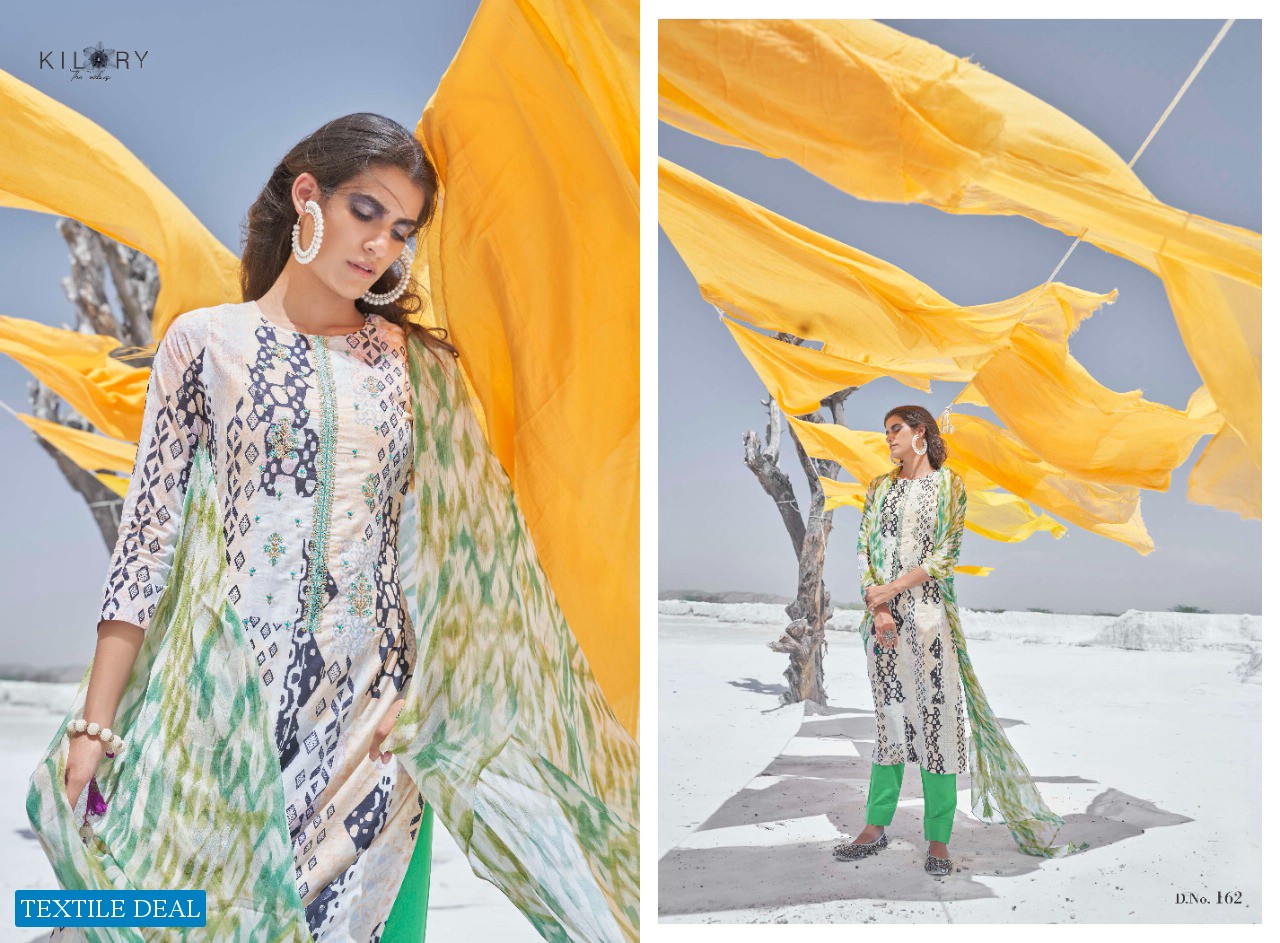 Kilory Ensemble Wholesale Pure Cambric Fabrics Embroidery Work Dress