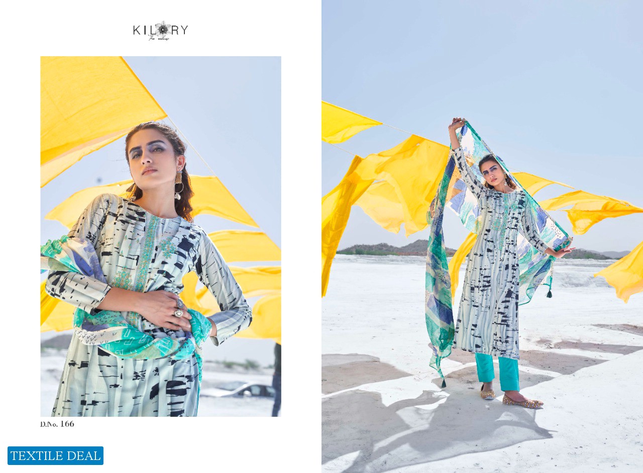 Kilory Ensemble Wholesale Pure Cambric Fabrics Embroidery Work Dress