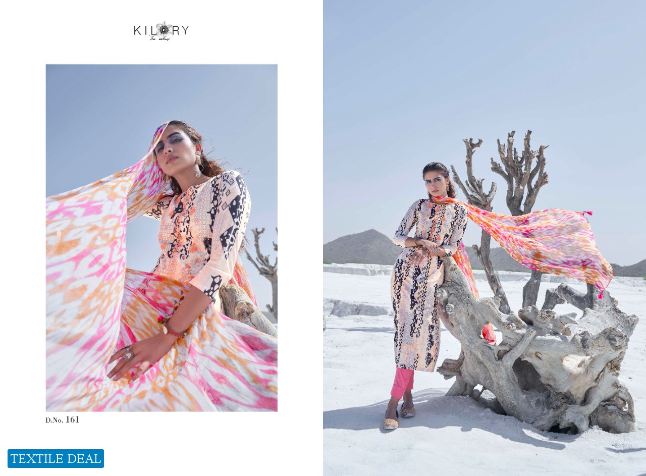 Kilory Ensemble Wholesale Pure Cambric Fabrics Embroidery Work Dress