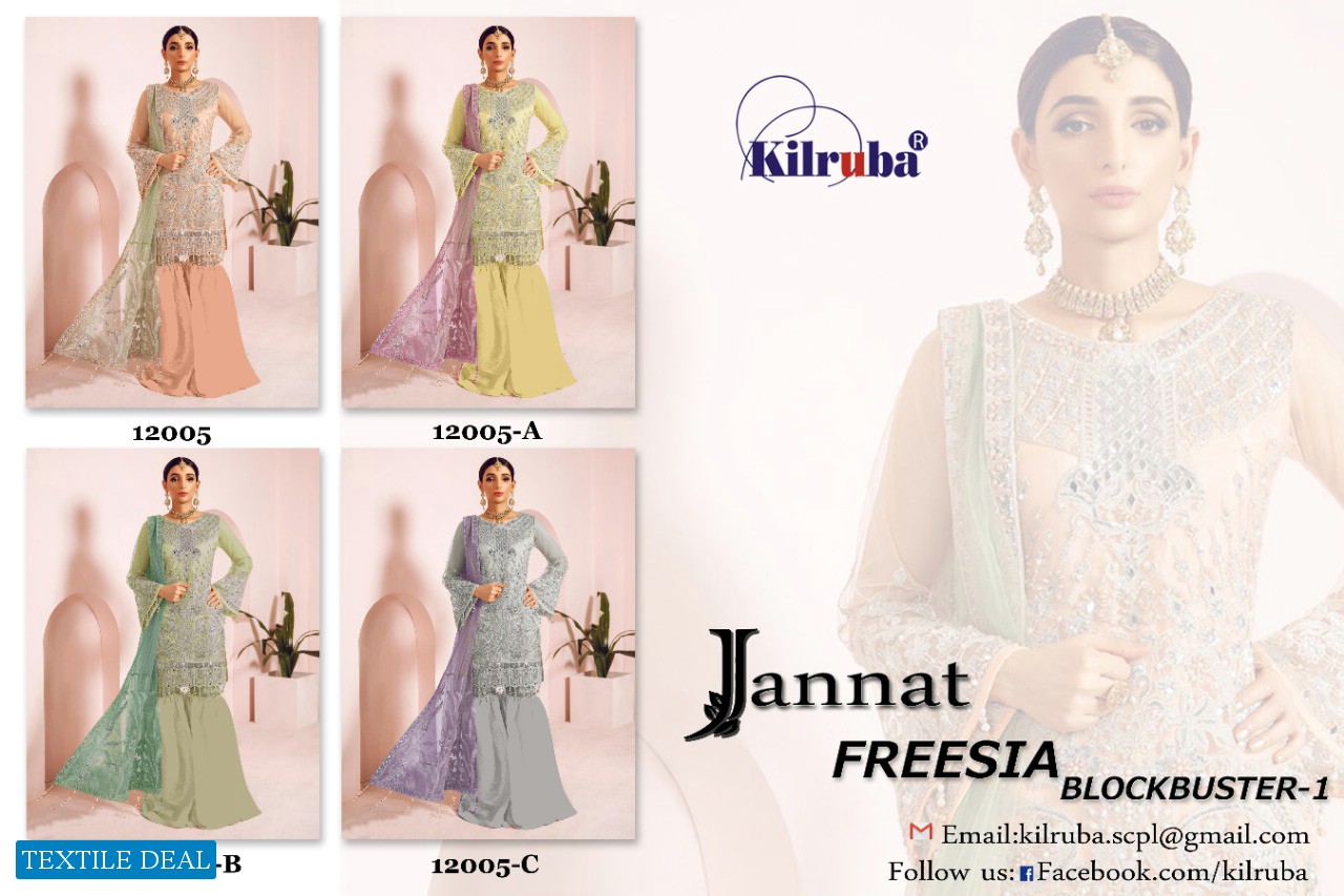 Kilruba Freesia Blockbuster Vol-1 Wholesale Pakistani Salwar Kameez