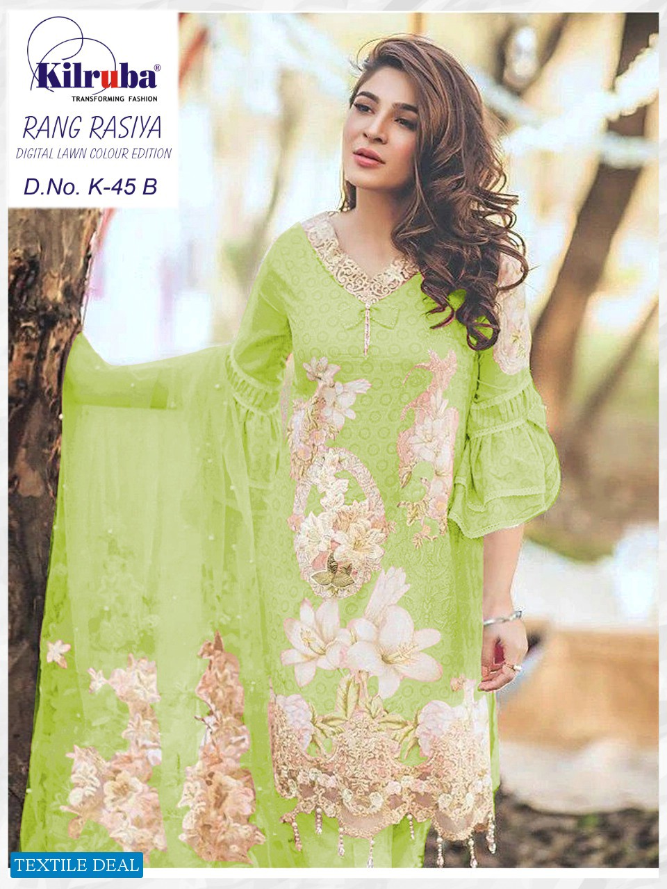 Kilruba Rang Rasiya Digital Lawn Colour Edition Wholesale Pakistani Concept Dress