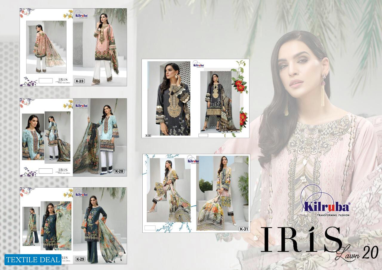 Kilruba iris lawn 20 Wholesale Cotton Dress Material