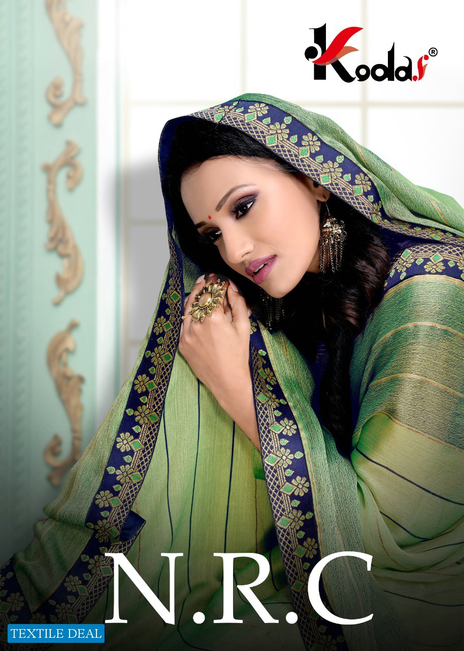 Kodas NRC Wholesale Bulk Shopping Moss Chiffon Sarees