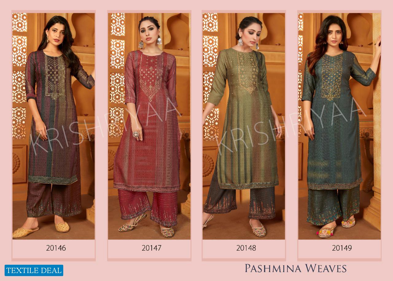 Krishriyaa Pashmina Weaves Wholesale Shopping Full Stitched Dress