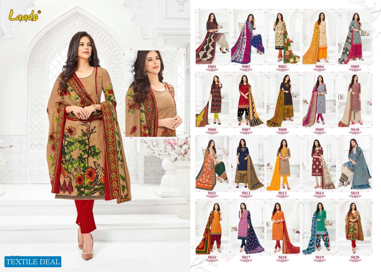 LAADO VOL 50 PURE COTTON CASUAL WEAR SALWAR SUIT WHOLESALER