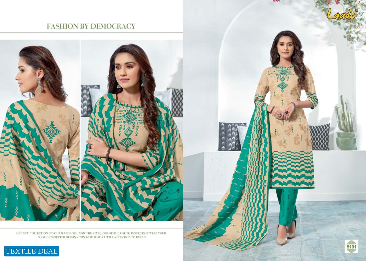 LAADO VOL 51 COTTON PRINTED COLORFUL DRESS DESIGNS COLLECTION 2020