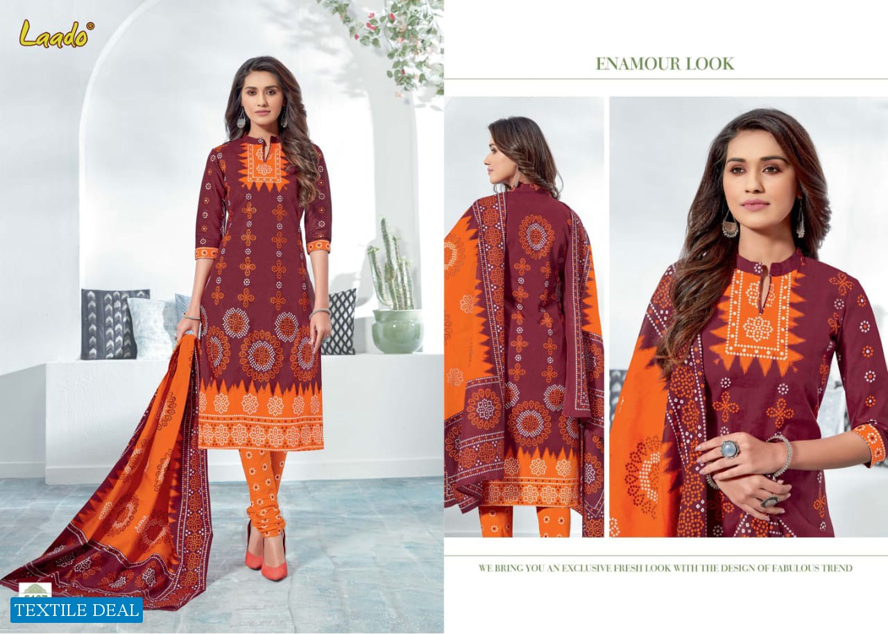 LAADO VOL 51 COTTON PRINTED COLORFUL DRESS DESIGNS COLLECTION 2020
