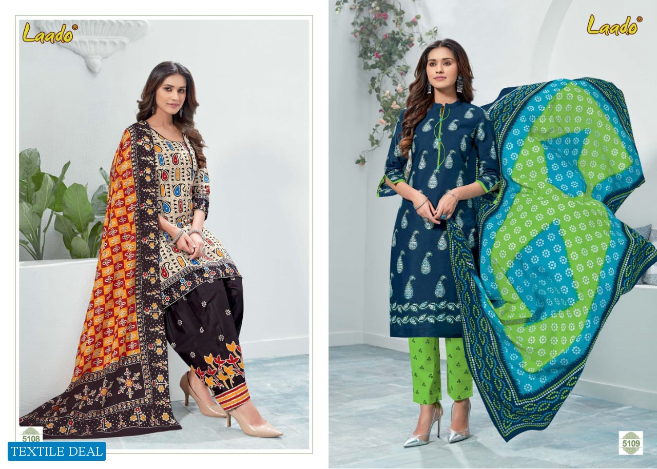 LAADO VOL 51 COTTON PRINTED COLORFUL DRESS DESIGNS COLLECTION 2020