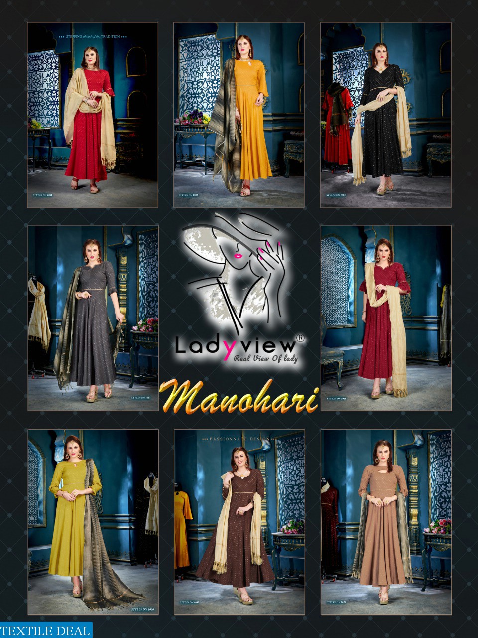LADYVIEW PRESENT MANOHARI WEAVING RAYON KURTI WITH BANARASI DUPATTA TRADER