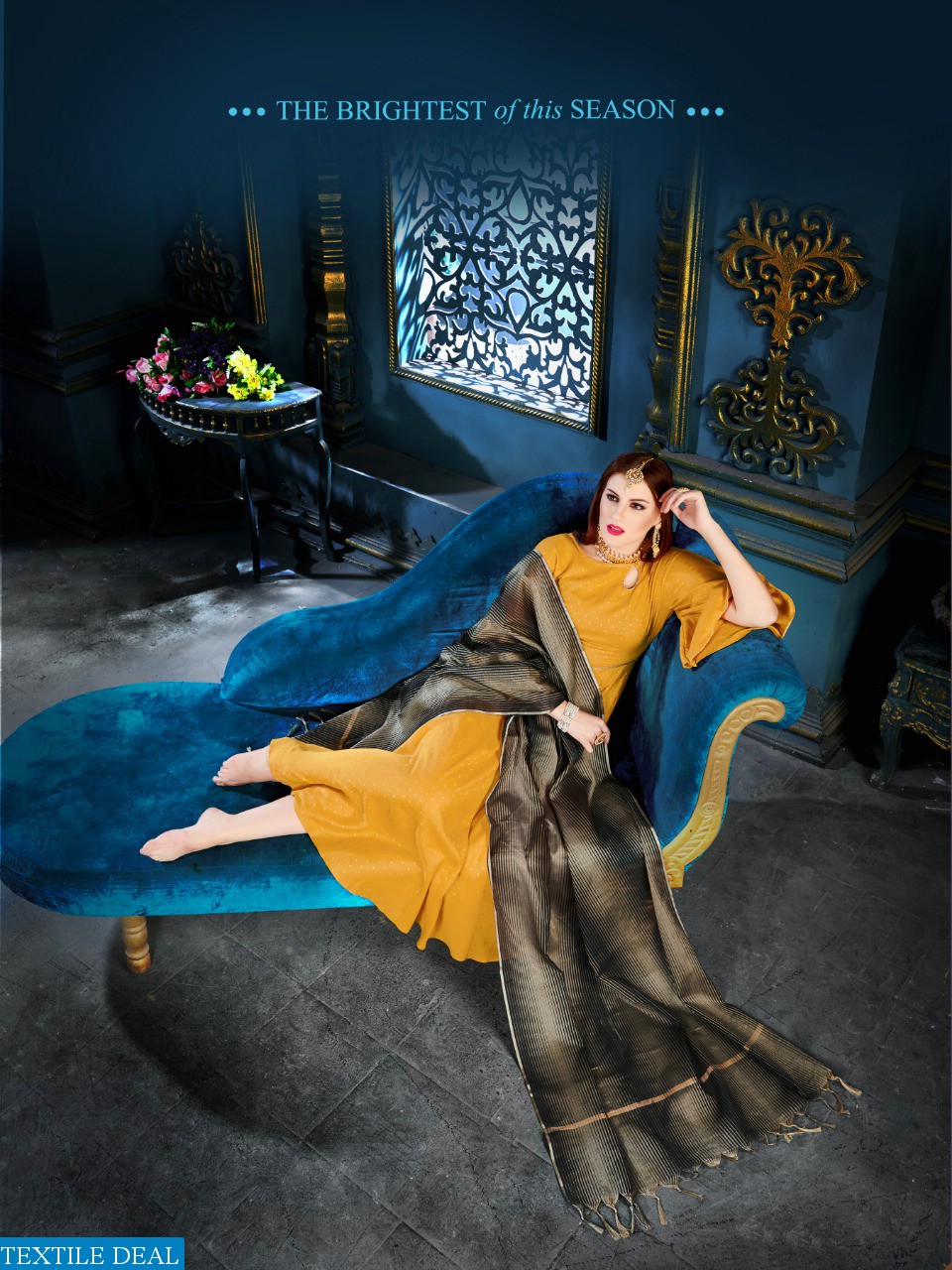 LADYVIEW PRESENT MANOHARI WEAVING RAYON KURTI WITH BANARASI DUPATTA TRADER