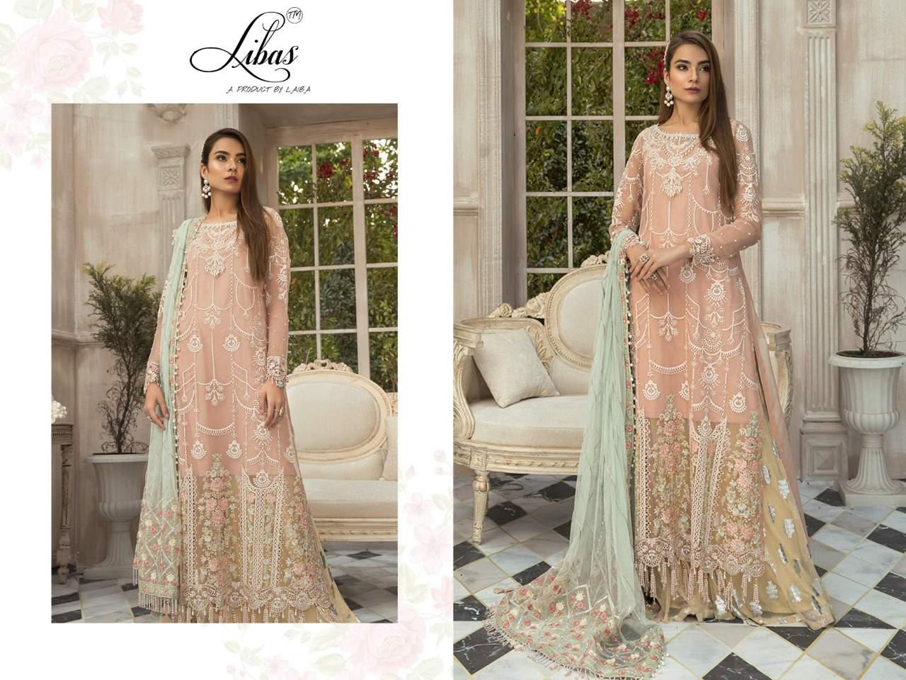 LAIBA PRESENT LIBAS LPC 2 GEORGETTE WITH HEAVY EMBROIDERY CLASSY LOOK PAKISTANI SUIT COLLECTION