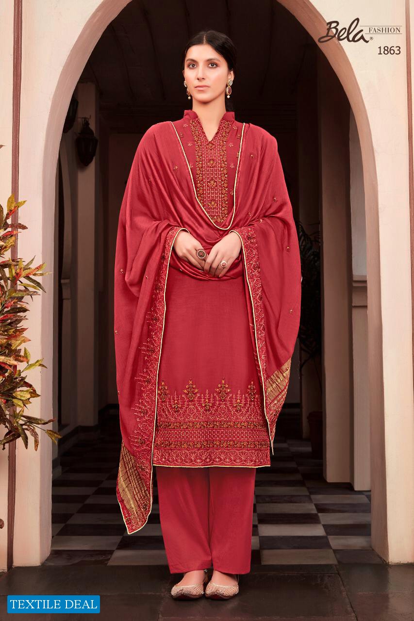 LAMHE VOL 2 BY BELA VISCOSE MUSLIN DESIGNER SUITS WHOLESALER