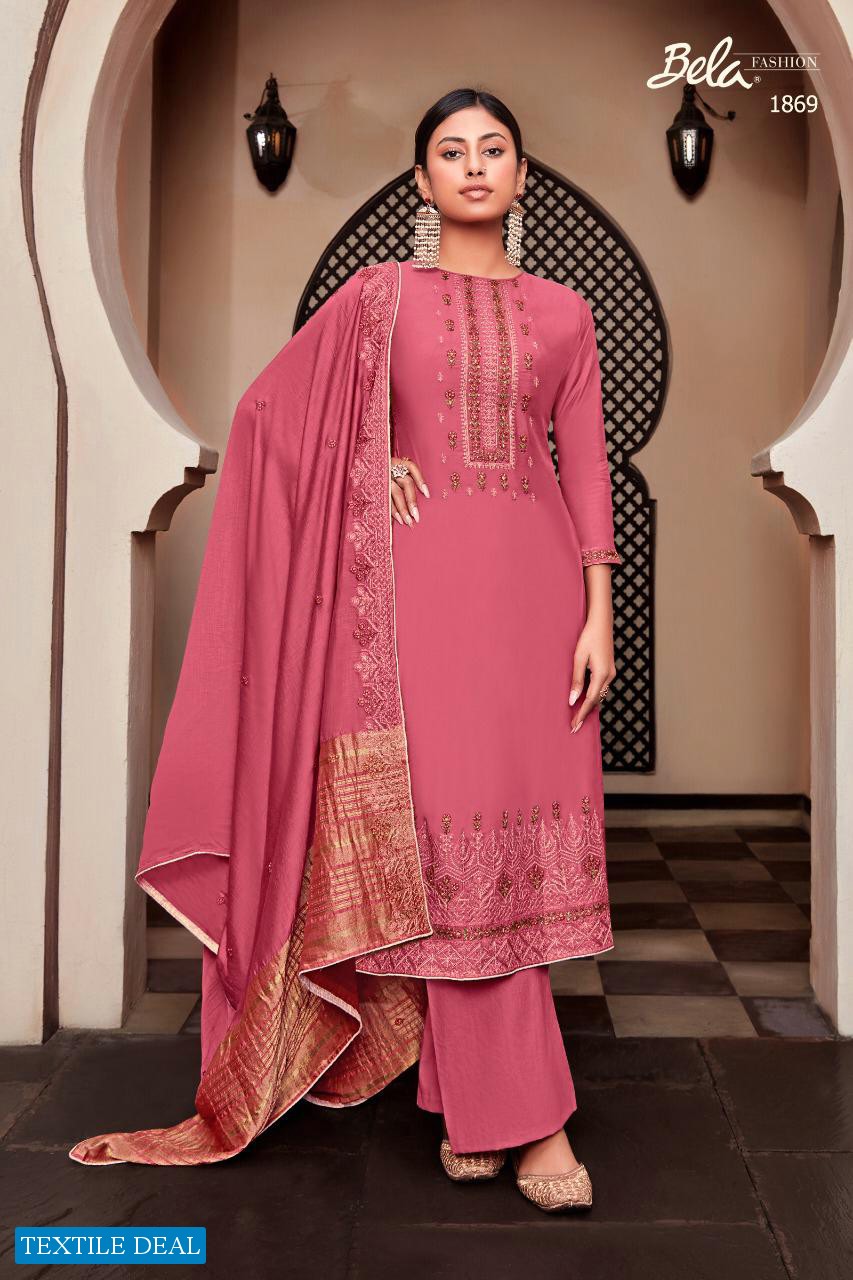 LAMHE VOL 2 BY BELA VISCOSE MUSLIN DESIGNER SUITS WHOLESALER