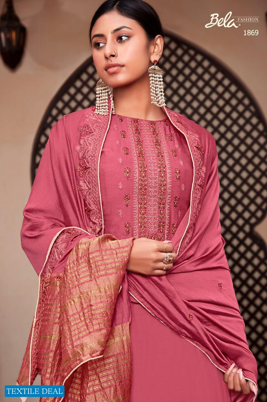 LAMHE VOL 2 BY BELA VISCOSE MUSLIN DESIGNER SUITS WHOLESALER