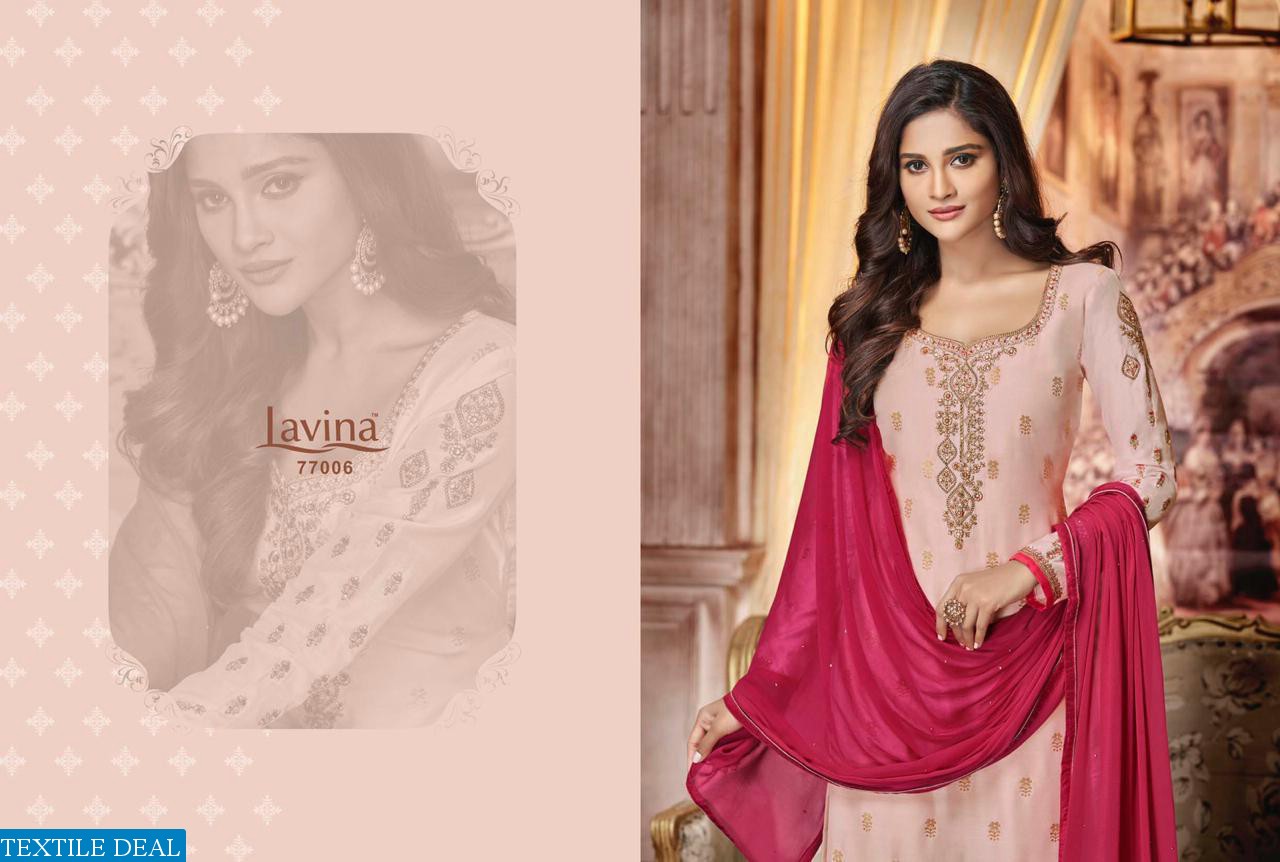 LAVINA LAUNCH LAVINA VOL 77 BANARASI JACQUARD DESIGNER SALWAR SUIT WHOLESALER