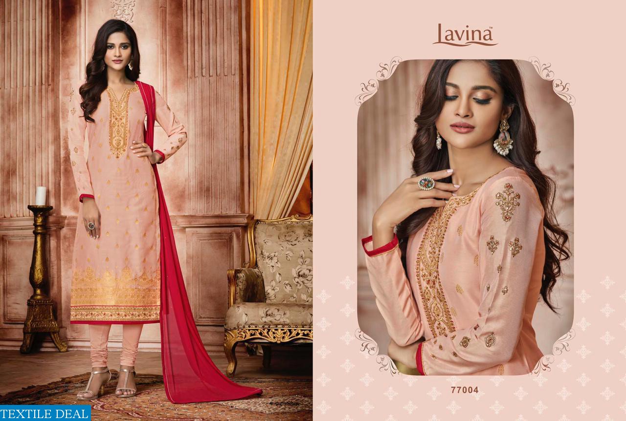 LAVINA LAUNCH LAVINA VOL 77 BANARASI JACQUARD DESIGNER SALWAR SUIT WHOLESALER