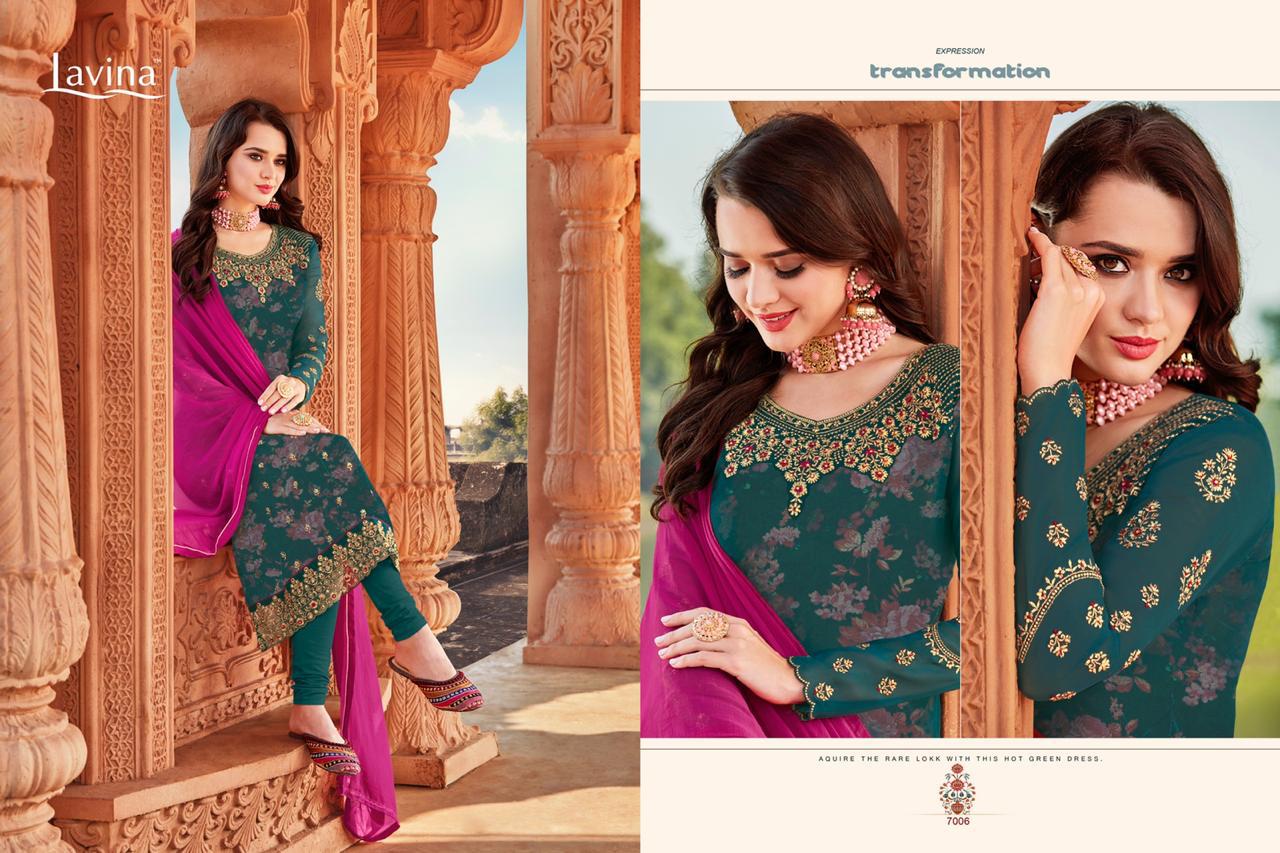 LAVINA NX 7 GEORGETTE EMBROIDERY SALWAR KAMEEZ DESIGN CATALOGUE