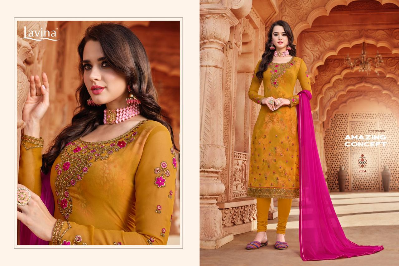 LAVINA NX 7 GEORGETTE EMBROIDERY SALWAR KAMEEZ DESIGN CATALOGUE