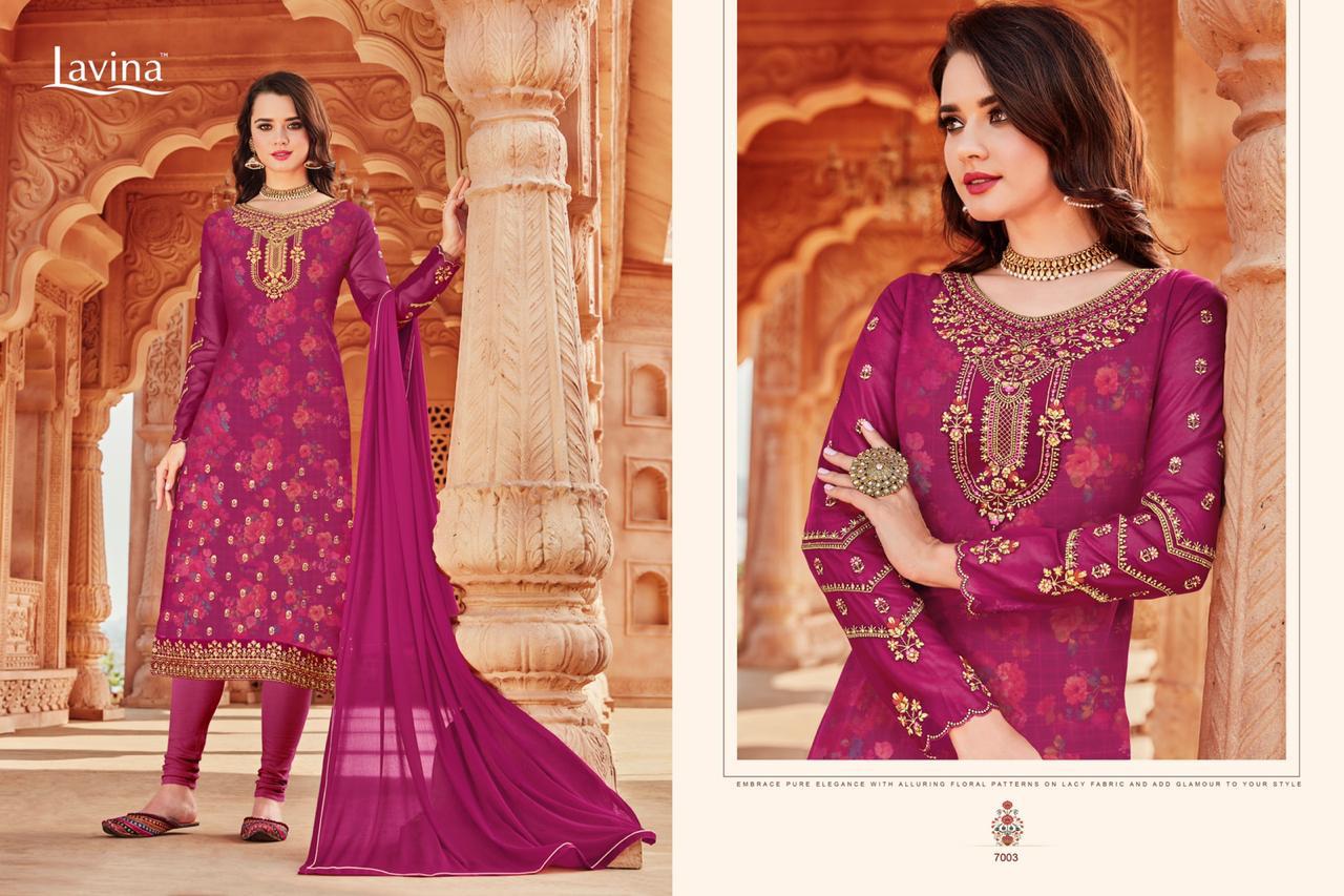 LAVINA NX 7 GEORGETTE EMBROIDERY SALWAR KAMEEZ DESIGN CATALOGUE