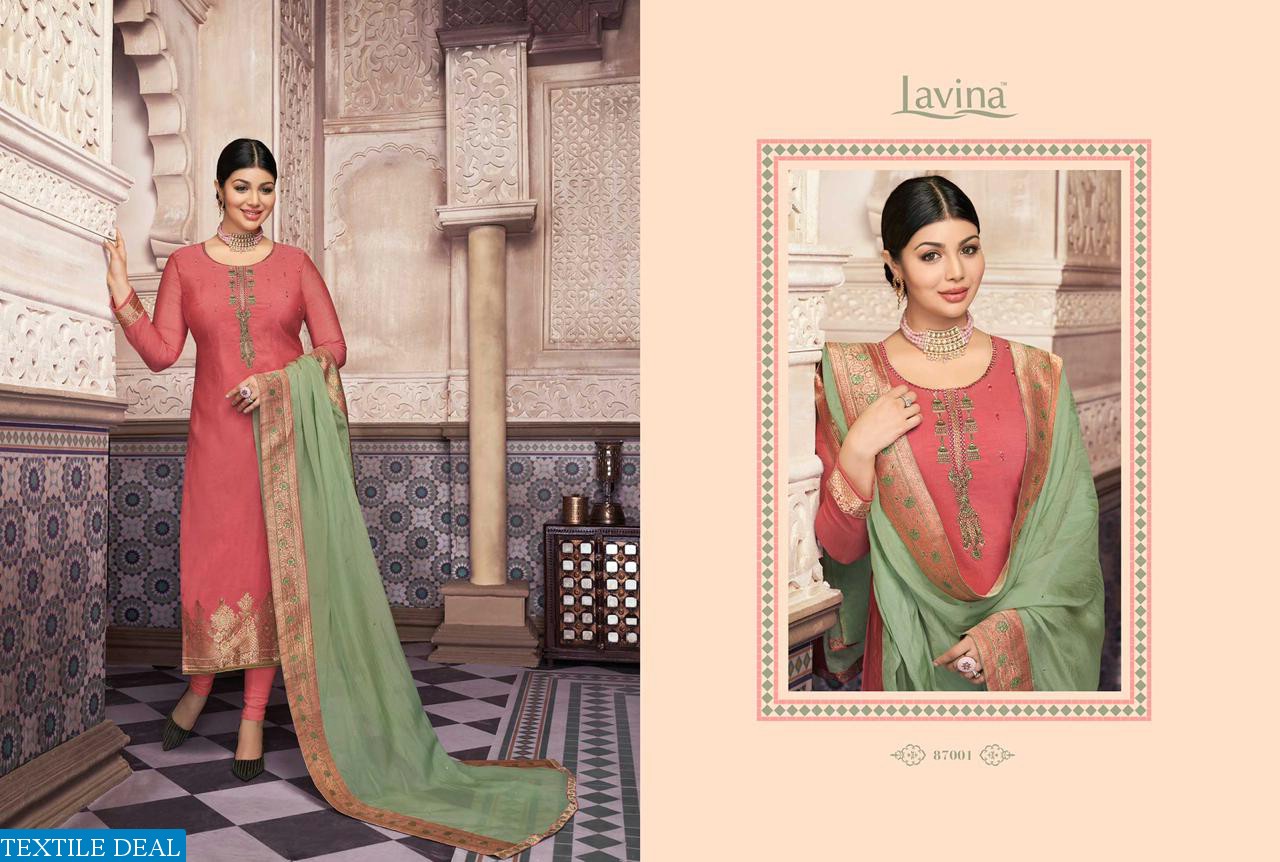 LAVINA PRESENT LAVINA VOL 87 BANARASI JACQUARD PARTY WEAR SUIT DEALER
