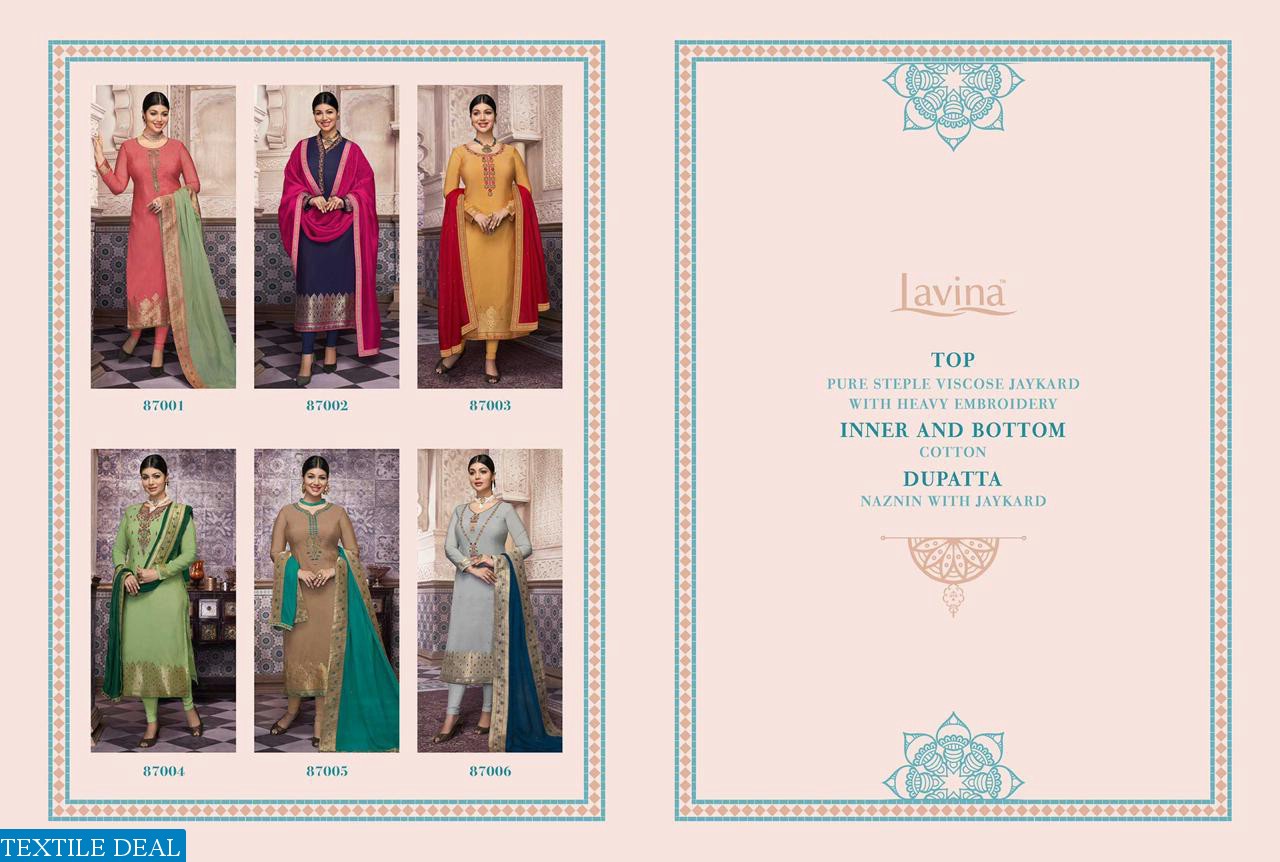 LAVINA PRESENT LAVINA VOL 87 BANARASI JACQUARD PARTY WEAR SUIT DEALER