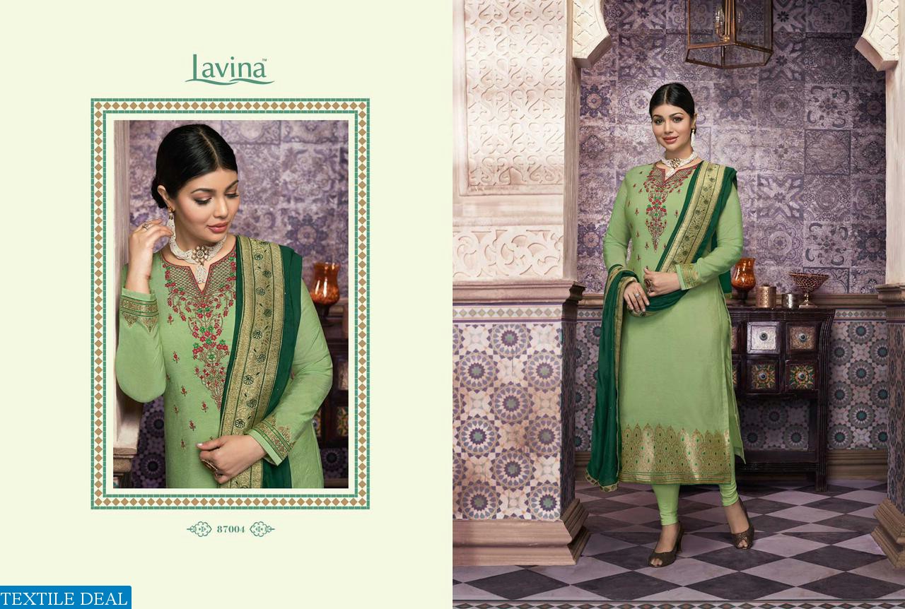 LAVINA PRESENT LAVINA VOL 87 BANARASI JACQUARD PARTY WEAR SUIT DEALER