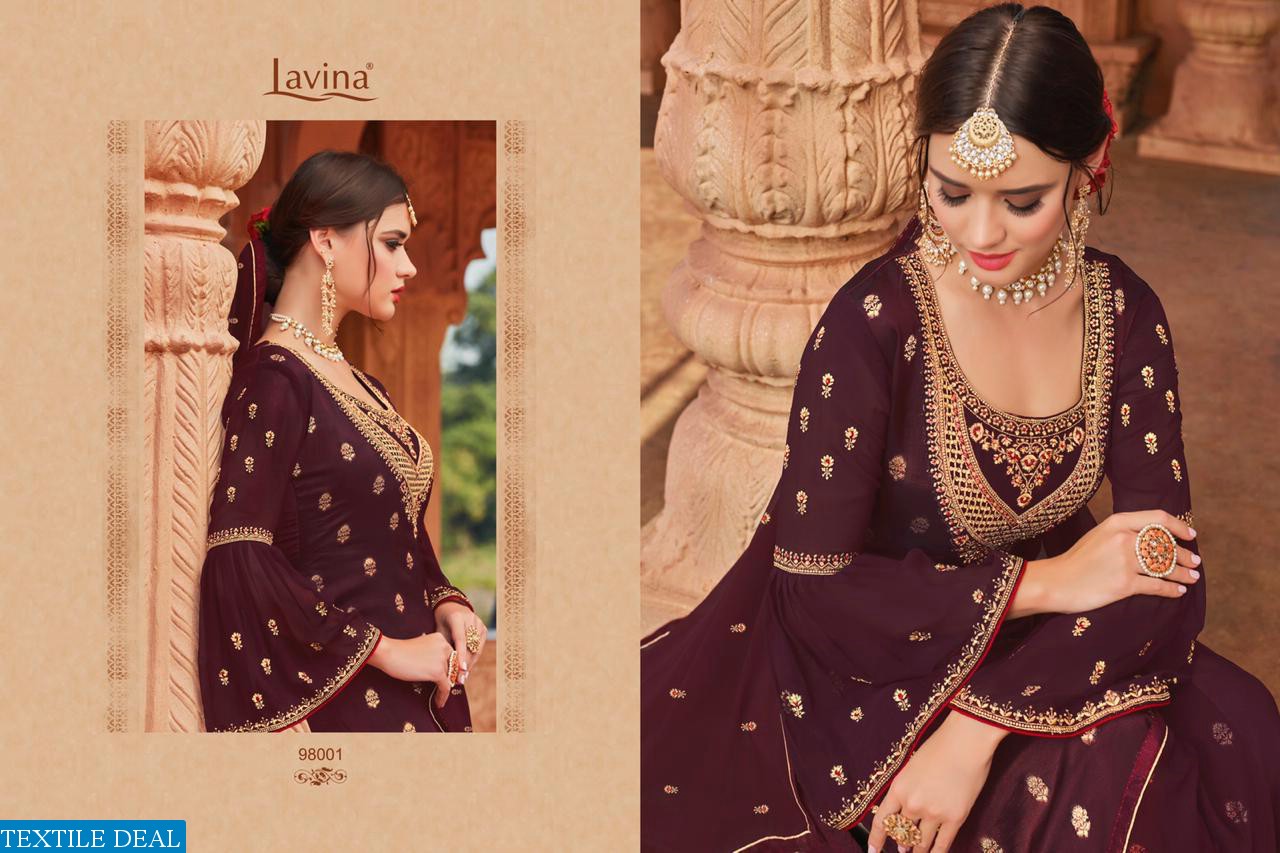 LAVINA VOL 98 BANGLORI SILK JACQUARD SALWAR SUIT WHOLESALER