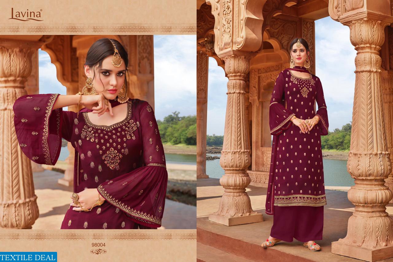 LAVINA VOL 98 BANGLORI SILK JACQUARD SALWAR SUIT WHOLESALER