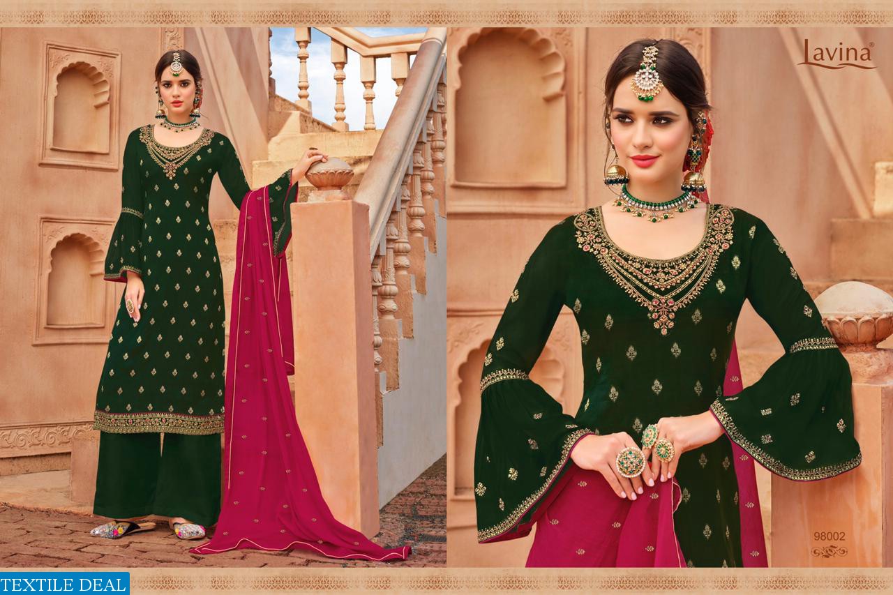 LAVINA VOL 98 BANGLORI SILK JACQUARD SALWAR SUIT WHOLESALER