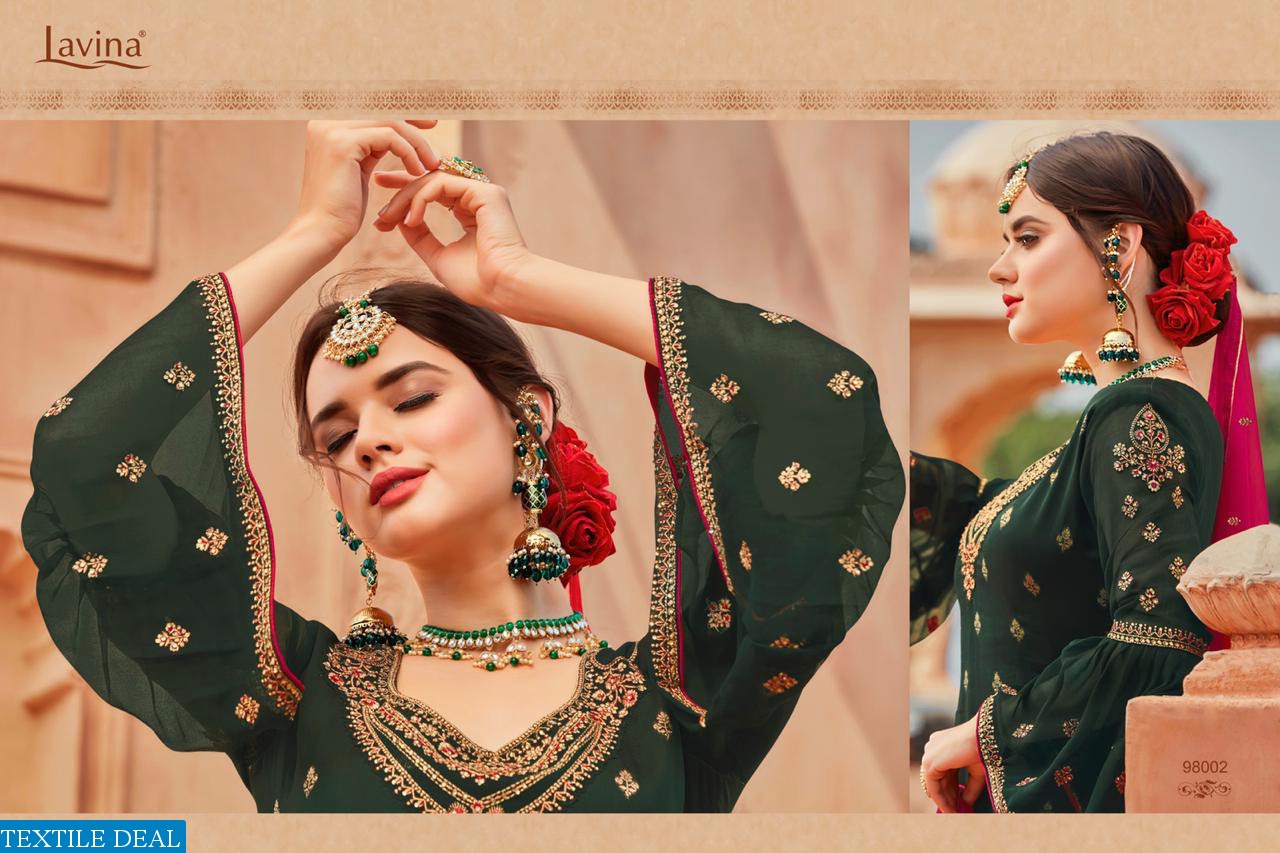 LAVINA VOL 98 BANGLORI SILK JACQUARD SALWAR SUIT WHOLESALER